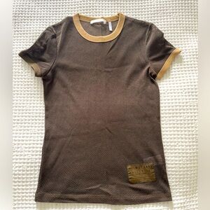 Olive mesh Helmut Lang tshirt